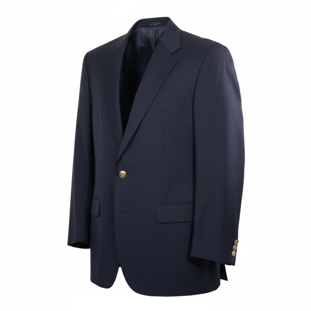 Burberry’s Men’s Navy Wool Blazer 42R | Classic Power Suiting w/ Gold Buttons
